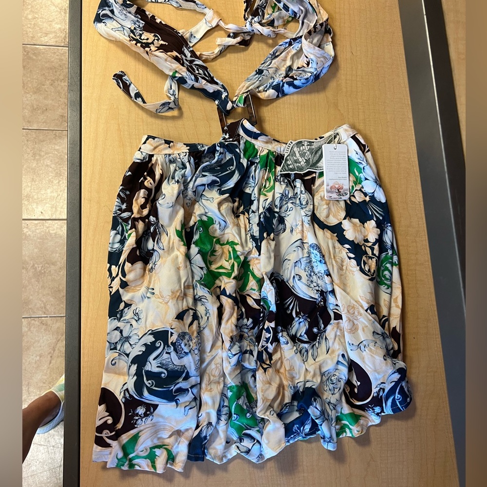 Agua Bendita Gillian Cardamom Mini Dress NWT Size L Revolve - Picture 7 of 8